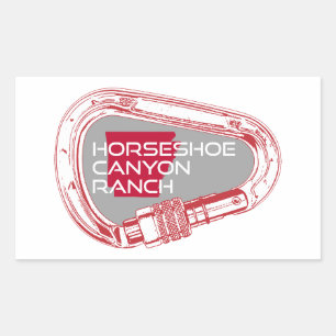 Adesivo Retangular Horsferes Canyon Ranch Arkansas Subindo Carabiner