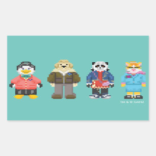 Adesivo Retangular Hosts de pixels do Webkinz