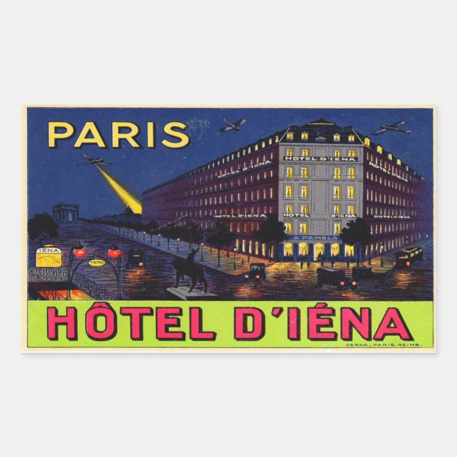 Adesivo Retangular Hotel de Iéna (Paris) (Frente)