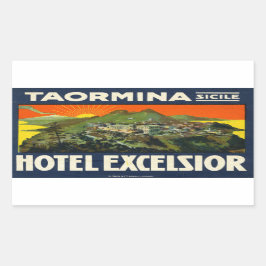 Adesivo Retangular Hotel Taorimina Sicily Excelsior