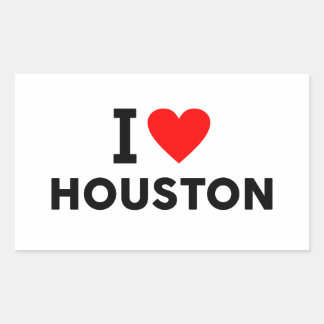 Adesivo Retangular Houston United States america USA Texas love city 