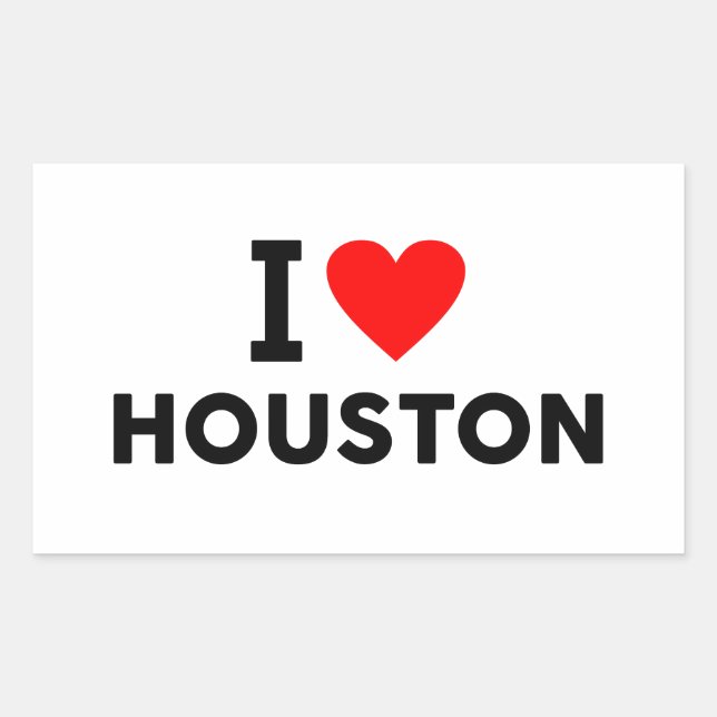 Adesivo Retangular Houston United States america USA Texas love city  (Frente)