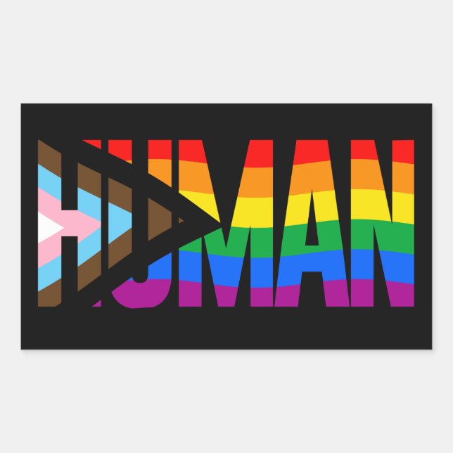 ADESIVO RETANGULAR HUMANO LGBTQ (Frente)