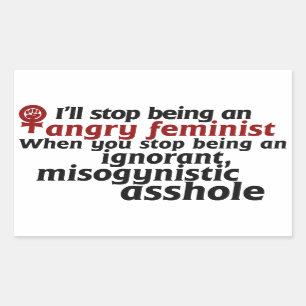 Adesivo Retangular Humor feminista