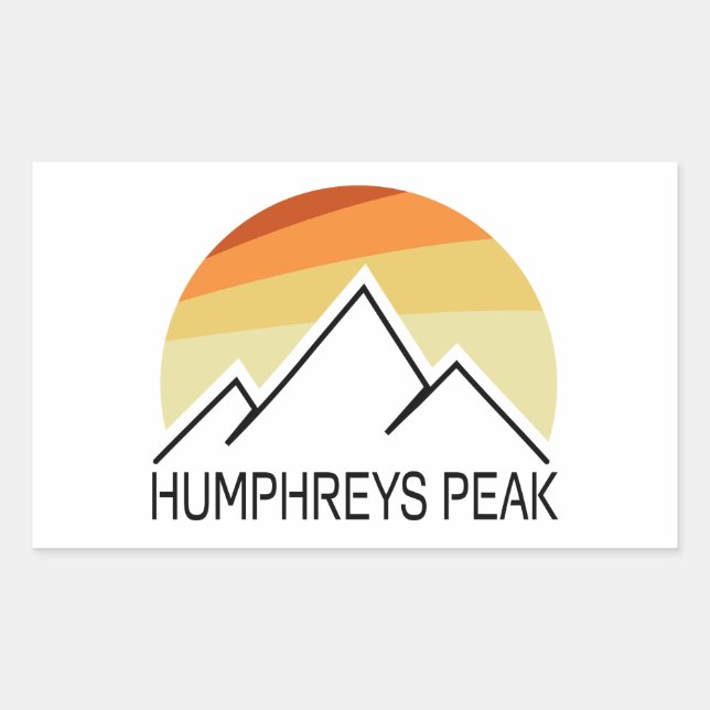 Adesivo Retangular Humphreys Peak Retro (Frente)