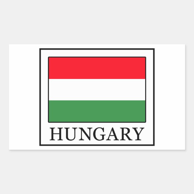 Adesivo Retangular Hungria Sticker (Frente)