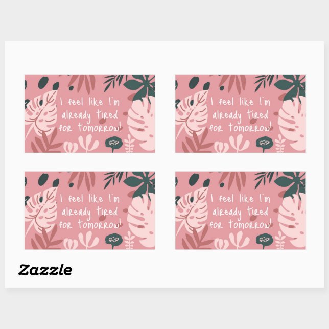 Adesivo Retangular I Feel Like... Sticker (Folha)