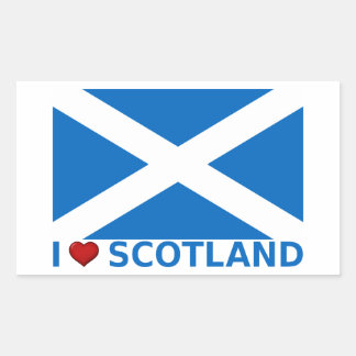 Adesivo Retangular I Heart Scotland
