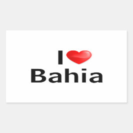 Adesivo Retangular I love Bahia