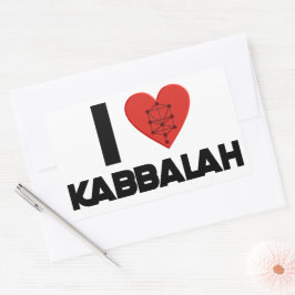 Adesivo Retangular I love Kabbalah