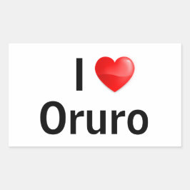 Adesivo Retangular I love Oruro