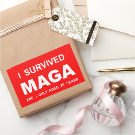 Adesivo Retangular I Survived MAGA 