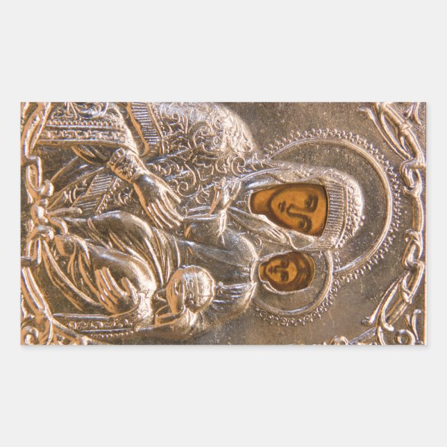 Adesivo Retangular Ícone ortodoxo (Frente)