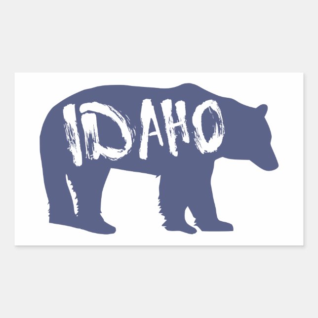 Adesivo Retangular Idaho Bear (Frente)