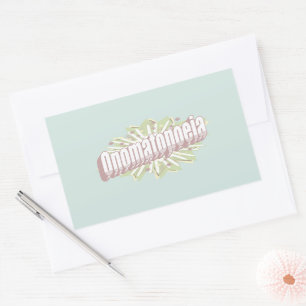 Adesivo Retangular Idioma Inglês da Explosão de Onomatopoeia