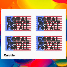 Adesivo Retangular Igualdade De Justiça Para Todos - Vinhetas De Band