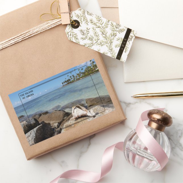 Adesivo Retangular Ilha Vibrant Aruba (Presentear)