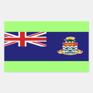 Adesivo Retangular Ilhas Cayman: Vinheta das Ilhas Cayman
