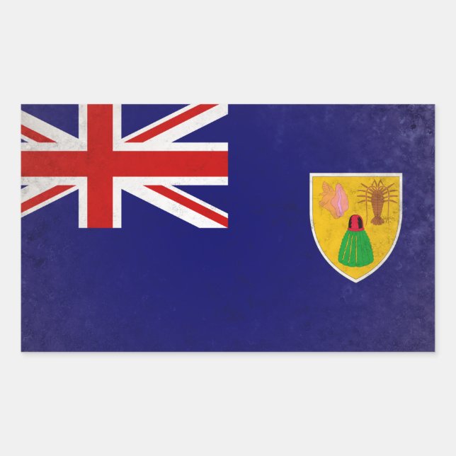 Adesivo Retangular Ilhas Turcas e Caicos (Frente)
