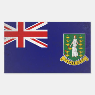 Adesivo Retangular Ilhas Virgens Britânicas