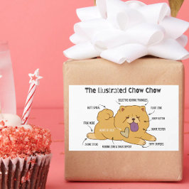 ADESIVO RETANGULAR ILLUSTRATED CHOW  