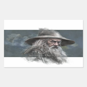 Adesivo Retangular Ilustração Gandalf