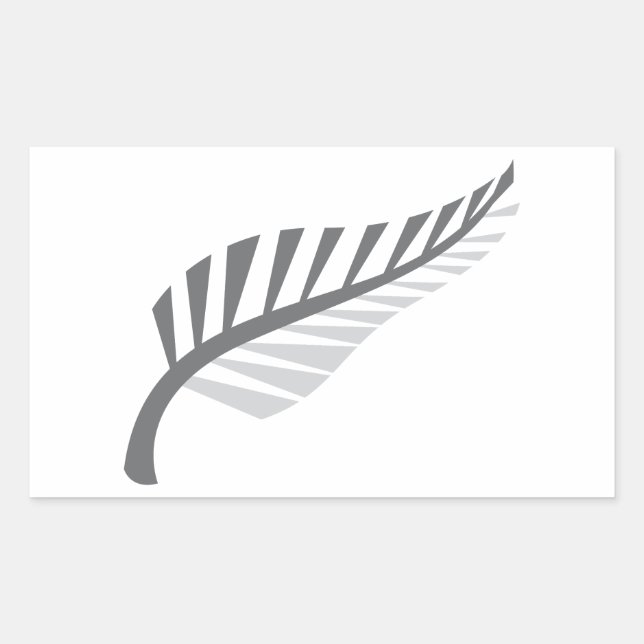 Adesivo Retangular Imagem incrível da Nova Zelândia Silver Fern (Frente)