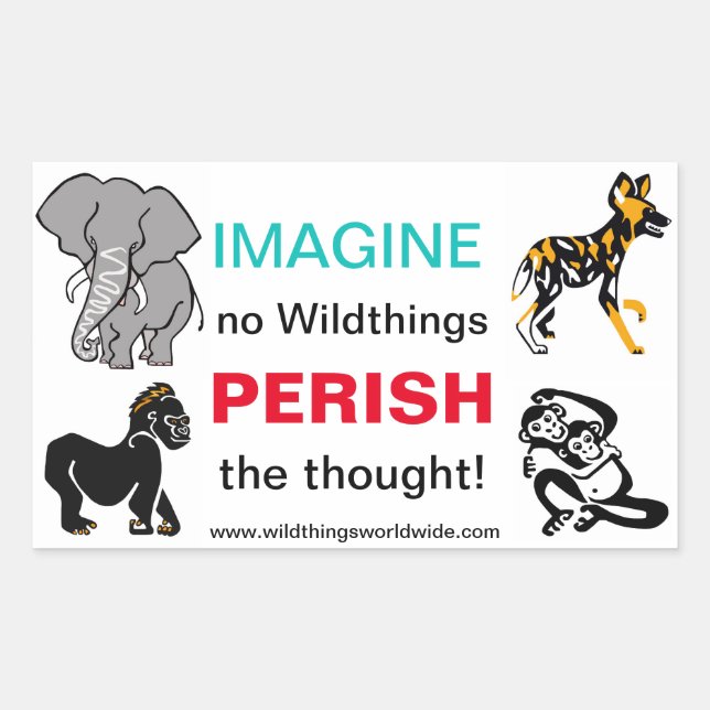 Adesivo Retangular IMAGINA - África - Vida Selvagem - Natureza - Cons (Frente)