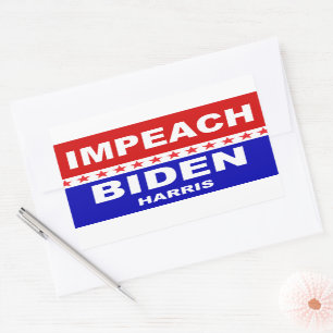 Adesivo Retangular Impeach Biden Harris