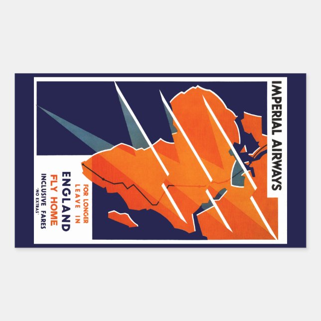 Adesivo Retangular Imperial Airways Africa (Frente)