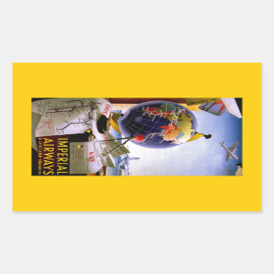 Adesivo Retangular Imperial Airways Globe