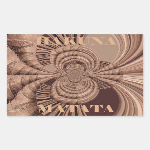 Adesivo Retangular Impressão de Arte Fractal de Hakuna Matata African