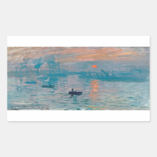Adesivo Retangular Impressão Sunrise Claude Monet