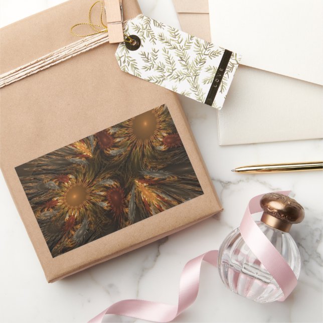 Adesivo Retangular Impressões de girassol (Presentear)