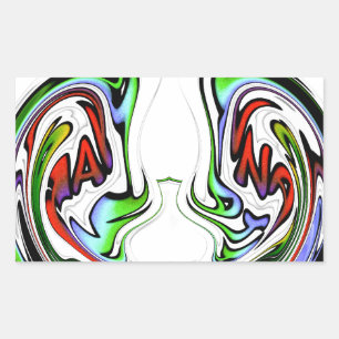 Adesivo Retangular Incrível Impressão de Arte do Corredor de Hakuna M