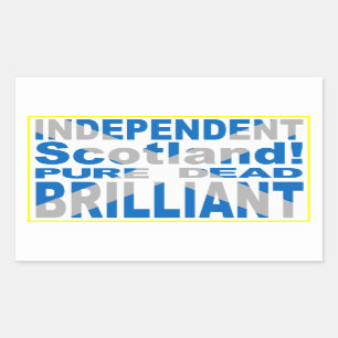 Adesivo Retangular Independent Scotland Puro, Morto, Brilhante