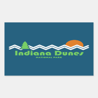 Adesivo Retangular Indiana Dunes National Park Retro