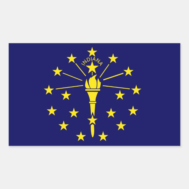 Adesivo Retangular Indiana Flag (Frente)