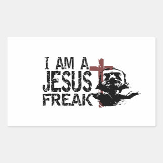 Adesivo Retangular Individualidade - Eu sou um Jesus Freak