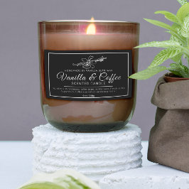 Adesivo Retangular Ingredientes monocromáticos de velas de café casei