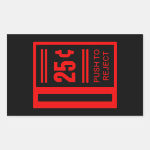 Adesivo Retangular Inserir Moedas Para Reproduzir O Jogo De Vídeo Arc