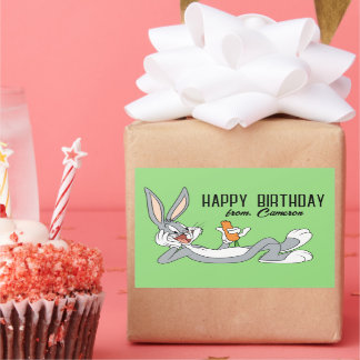Adesivo Retangular INSETOS BUNNY™ Saindo | Feliz Aniversário