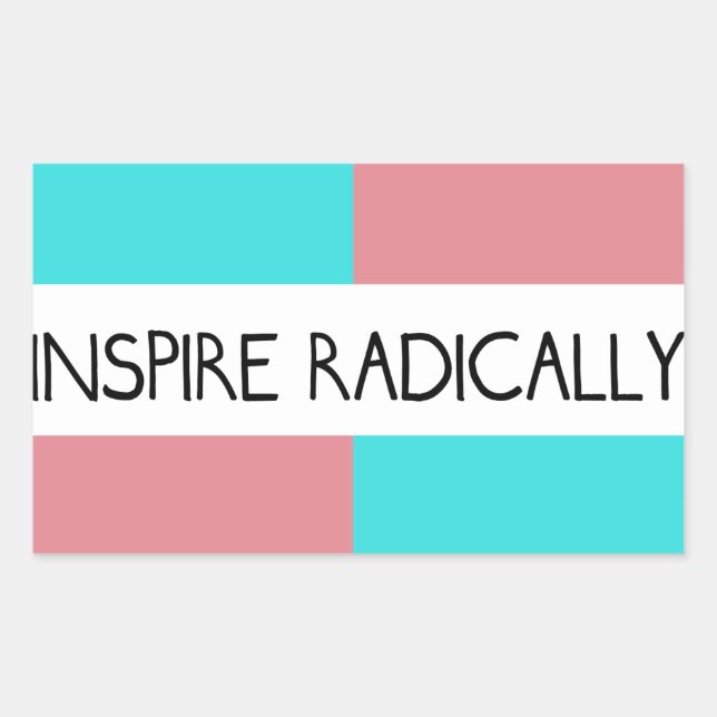 Adesivo Retangular Inspire Radical Sticker (Frente)