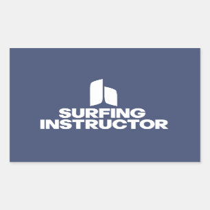 Adesivo Retangular Instrutor surfando