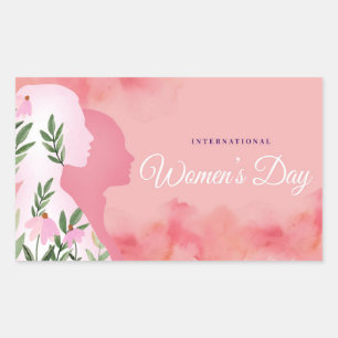 Adesivo Retangular International Women's Day