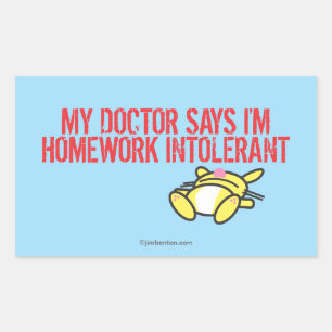 Adesivo Retangular Intolerante de Casa