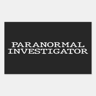 Adesivo Retangular Investigador Paranormal Fantasma Caçando EVP