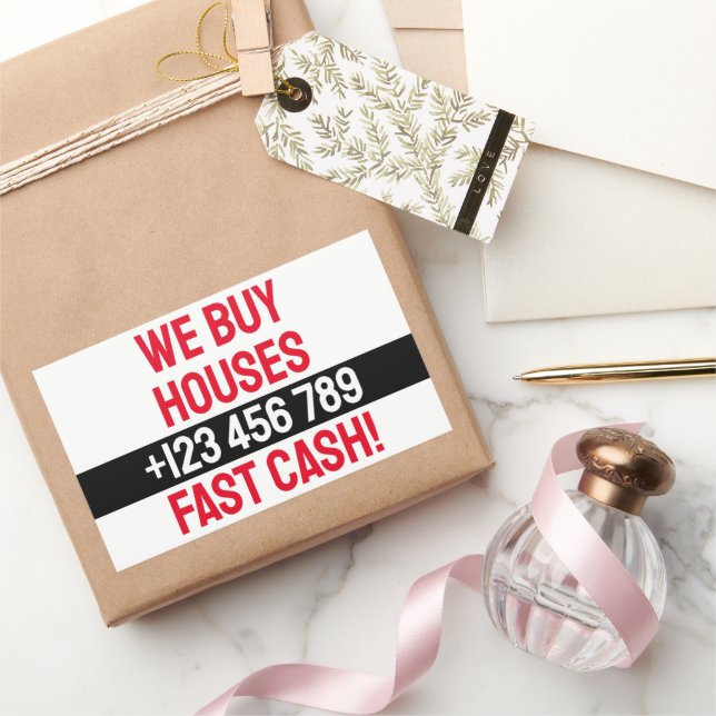 Adesivo Retangular Investimento Imobiliário Simples Empresas Que Nós  (Presentear)