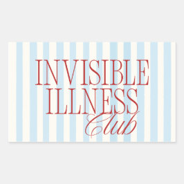 Adesivo Retangular 'Invisible Illness Club' Cute Spoonie Sticker