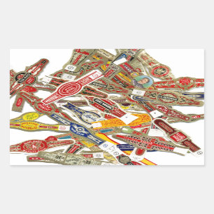 Adesivo Retangular Invólucros de Anel de Cigarro